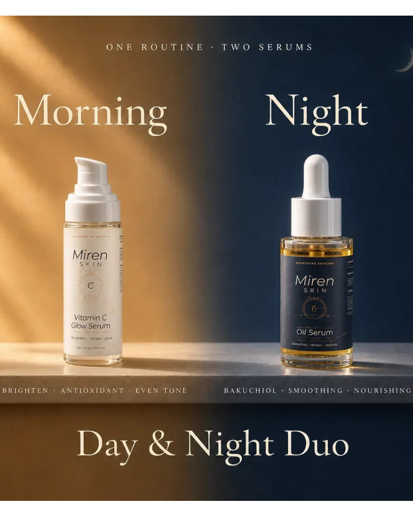 Day & Night Duo — Vitamin C + Bakuchiol Serum Set | MirenSkin
