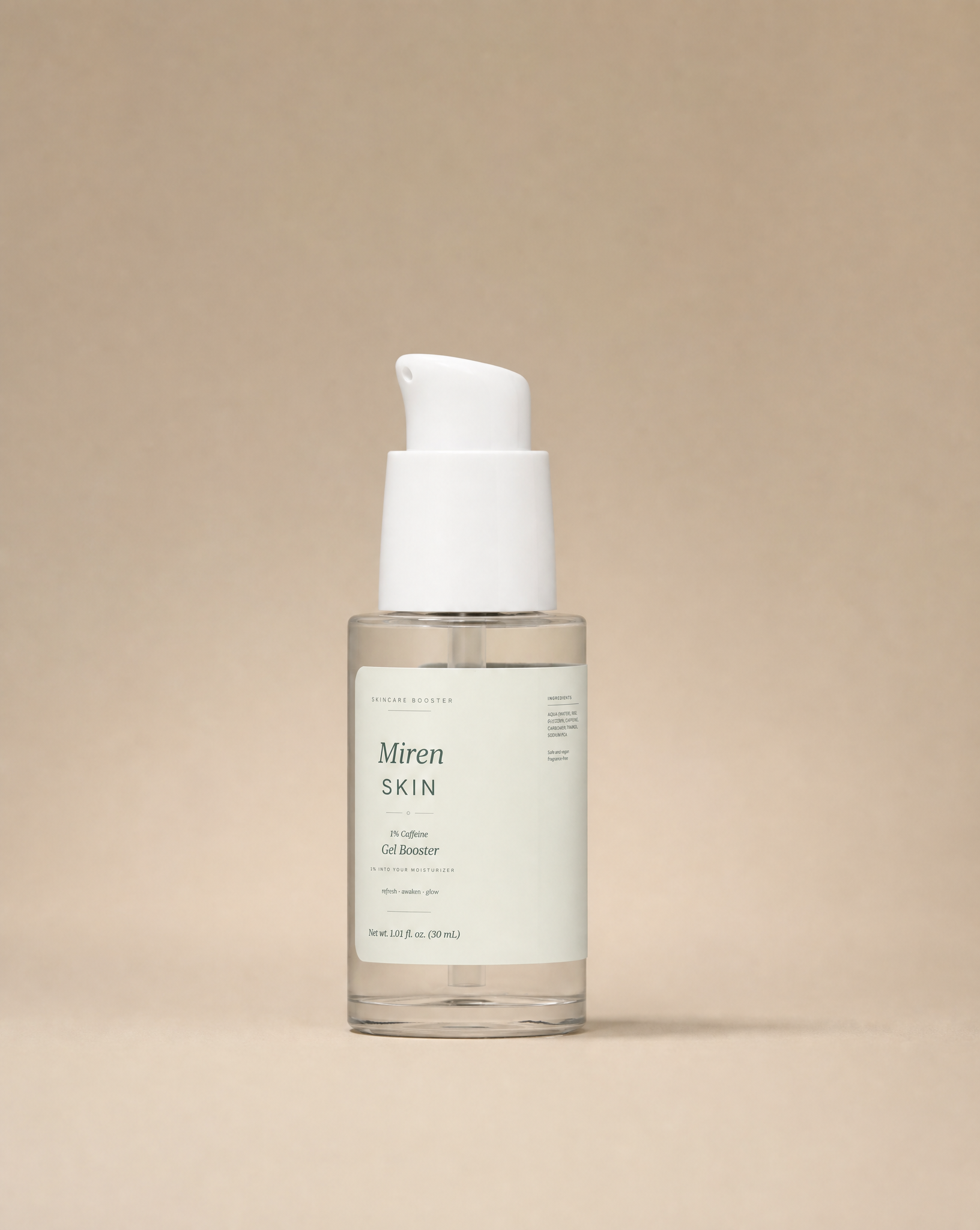 MirenSkin 1% Caffeine Gel Booster — caffeine eye and face gel