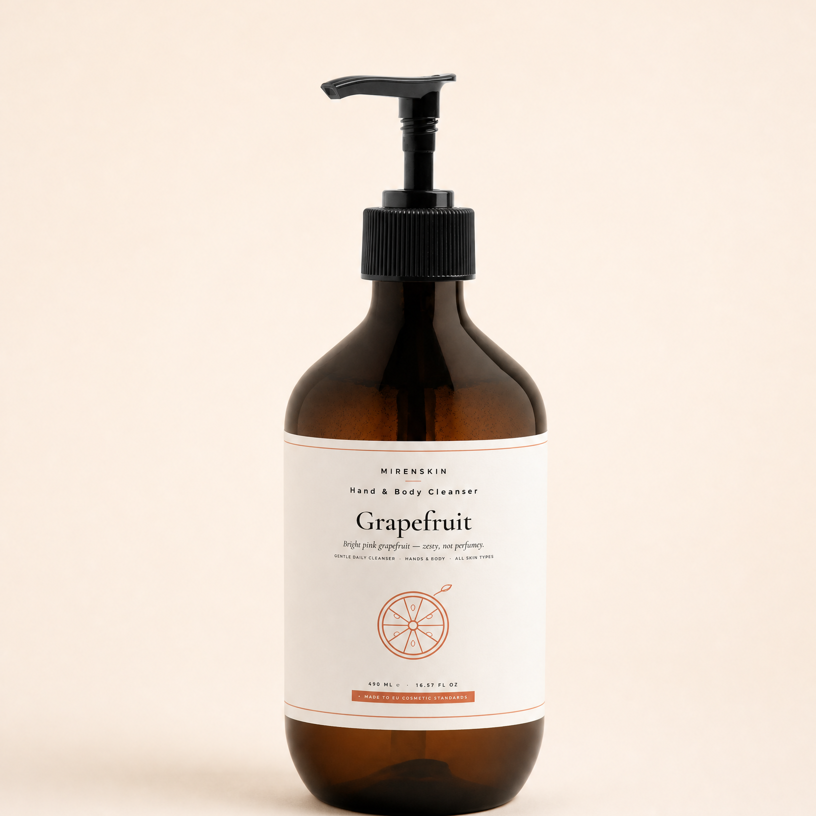 MirenSkin Grapefruit Hand & Body Cleanser — pink grapefruit botanical body wash