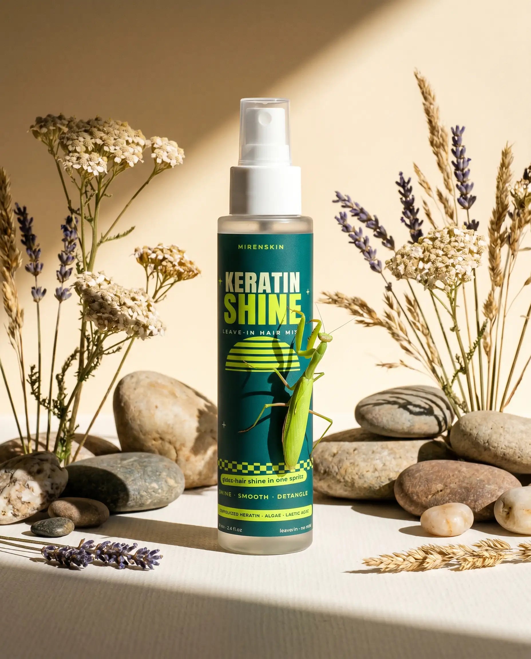 MirenSkin Keratin Shine Leave-In Hair Mist editorial product shot
