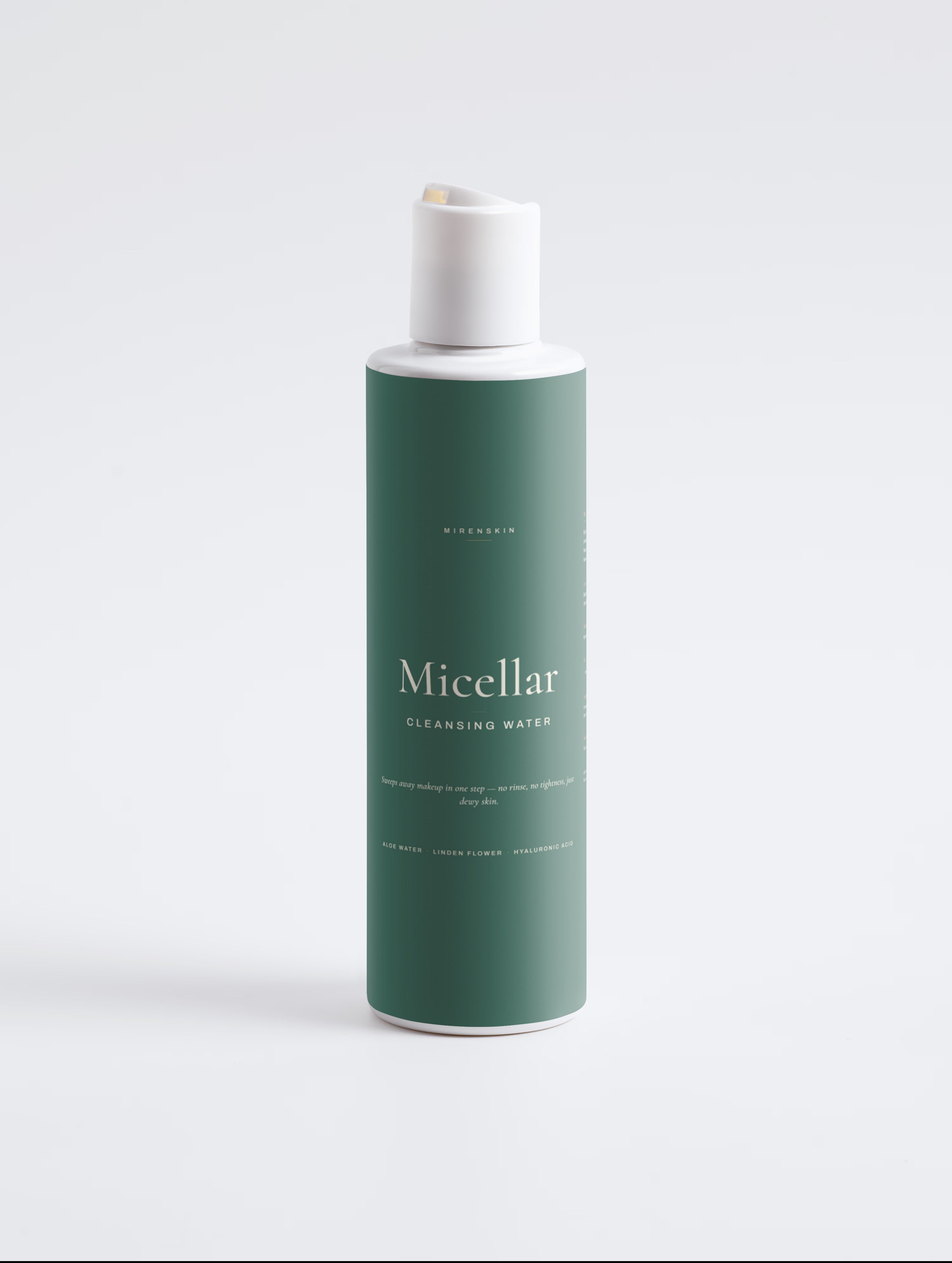 MirenSkin Micellar Cleansing Water — no-rinse makeup remover