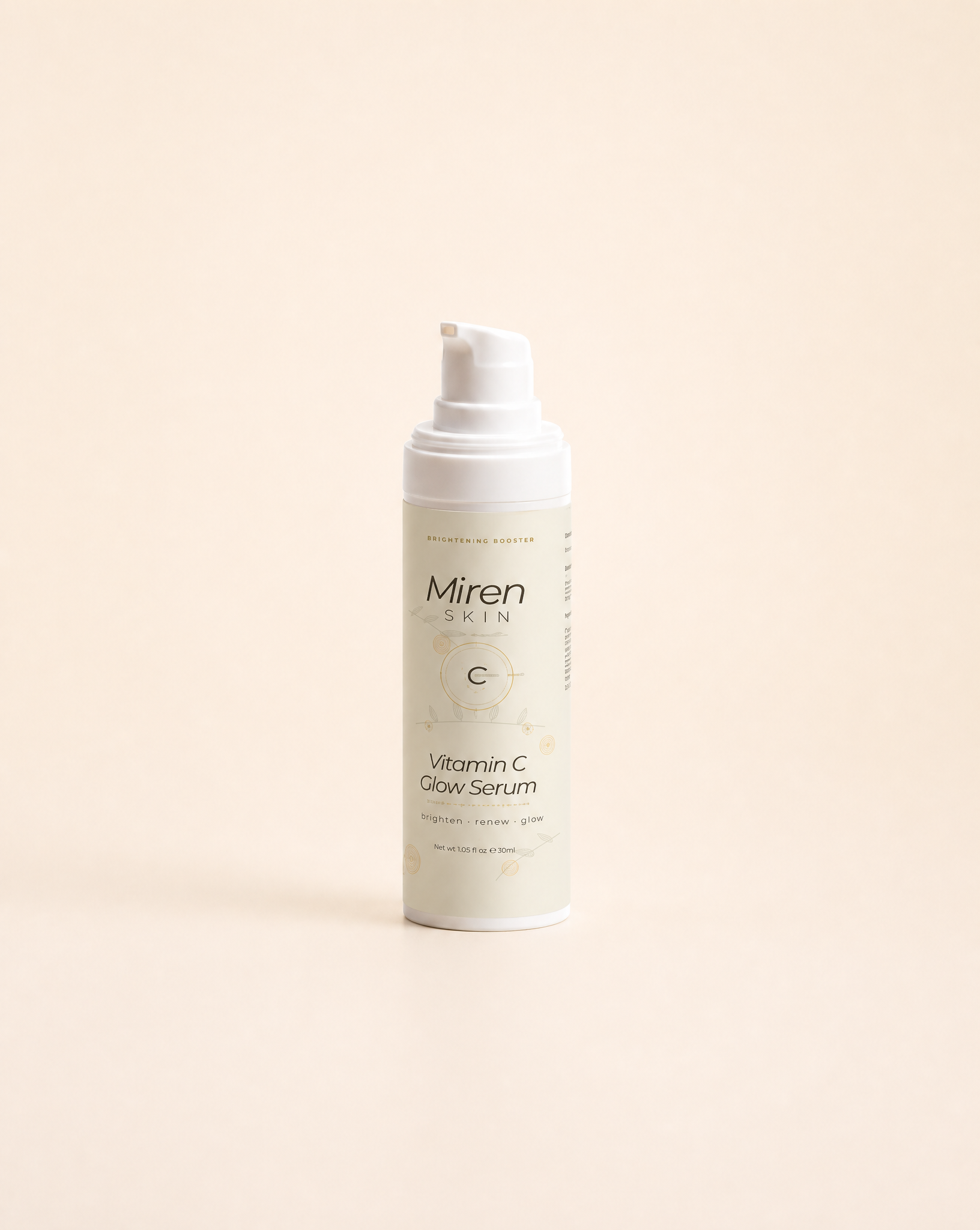 MirenSkin Vitamin C Glow Serum — brightening serum bottle