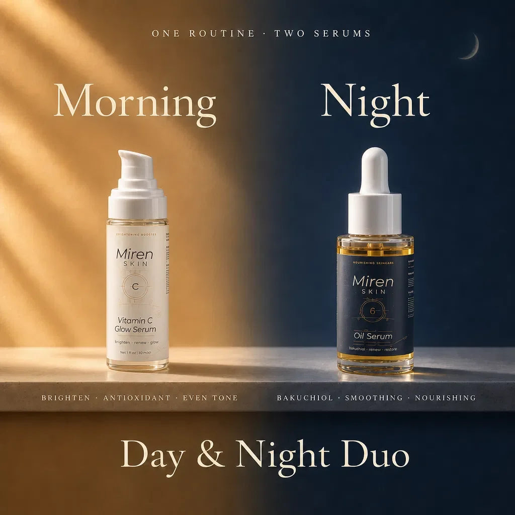 ユニシティNEIGENE DAY AND NIGHT SERUM 8ml 2個 Day & Night Duo — Vitamin C + Bakuchiol Serum Set | MirenSkin